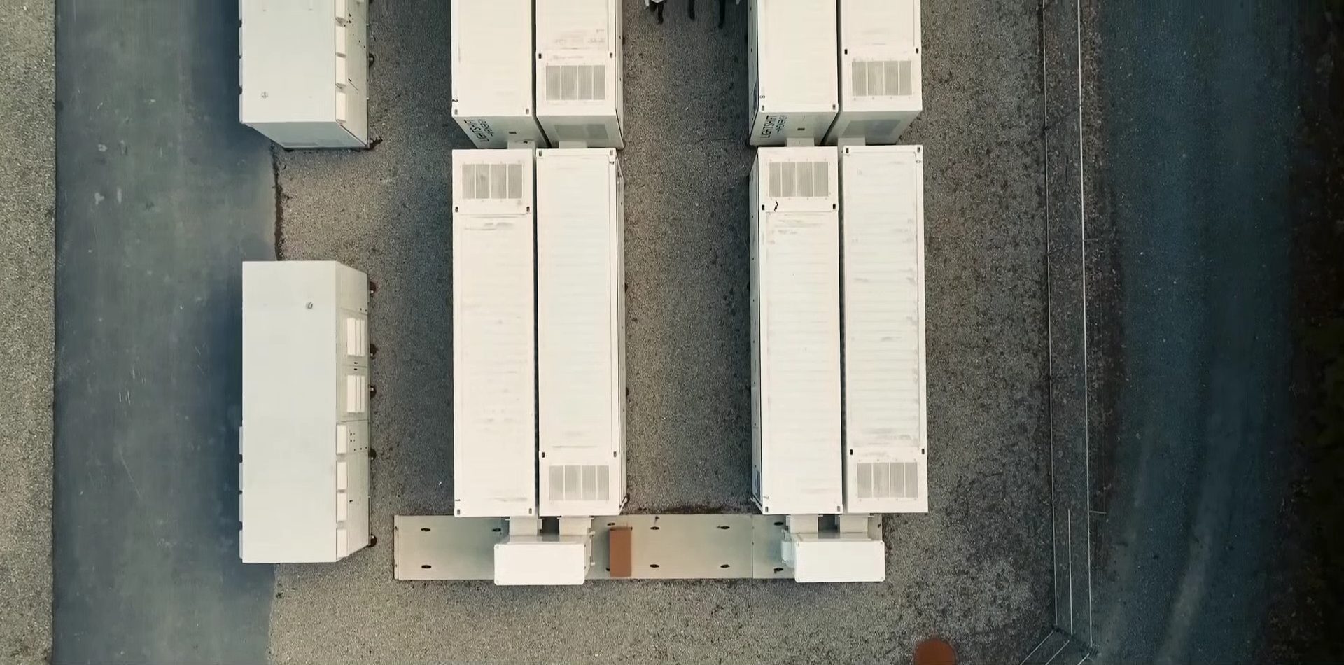 Aerial view of energy infrastructure